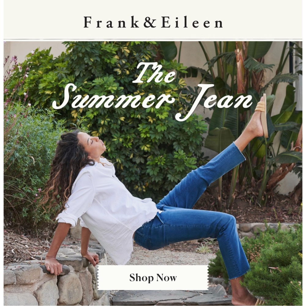 🆕FRANK & EILEEN Wicklow Italian Performance Denim sz 4